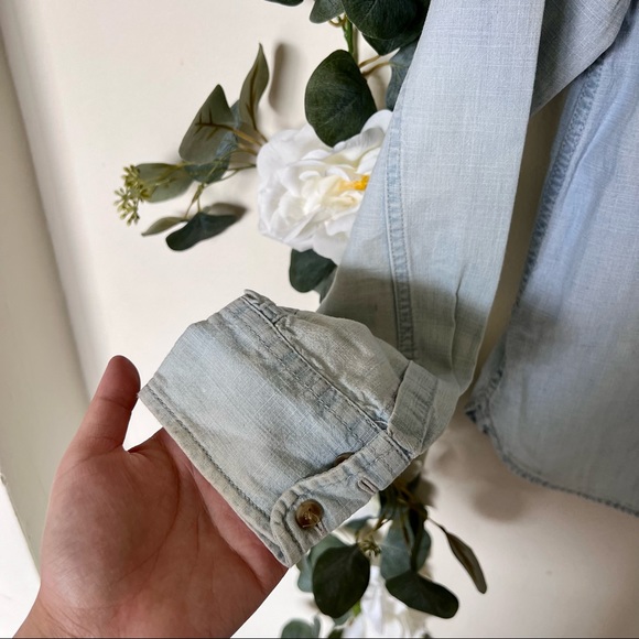 💚 American Eagle Outfitters Button Down Collared Top - Picture 6 of 10